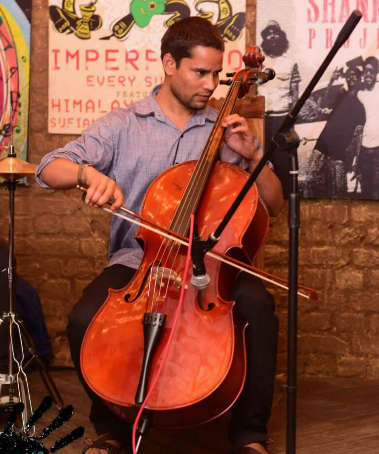 indian cello player goa india